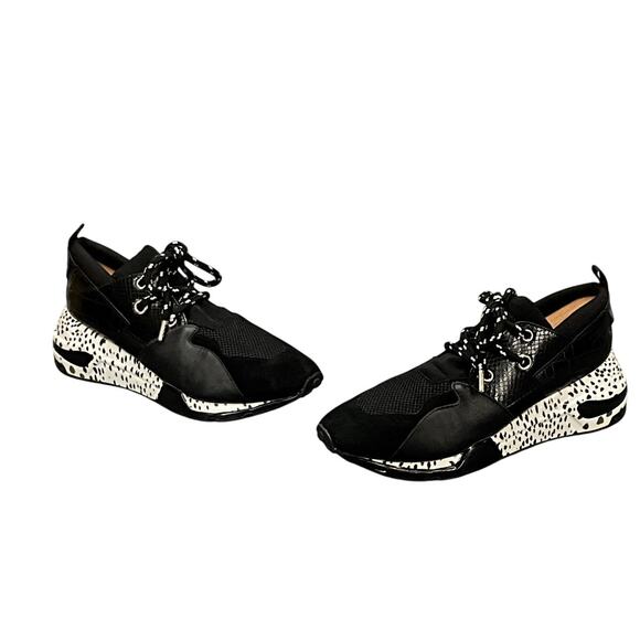 Steve Madden Cliff Black White Animal Athletic Running Sneaker Women 9M - Picture 4 of 10